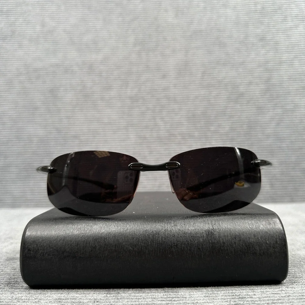 Maui Jim Ho'okipa Sport Y2K Sunglasses Black Rimless MJ-907-02 Japan 64/17-130